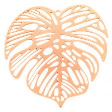 Metal Bohemian pendant leaf Rosegold